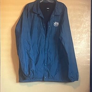 Vans Men's Dark Blue Snap-Front Windbreaker